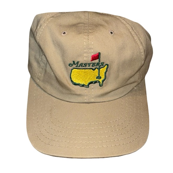Masters Golf Adjustable Cotton Americn Needle Hat Augusta National Tan - Picture 1 of 4